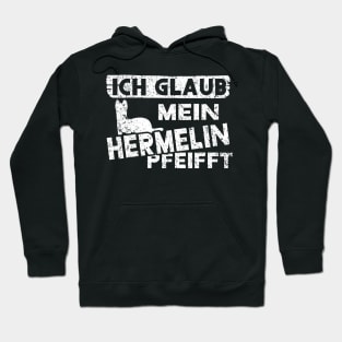 Retro Hermelin Spruch Vintage Familie pfeifft Hoodie